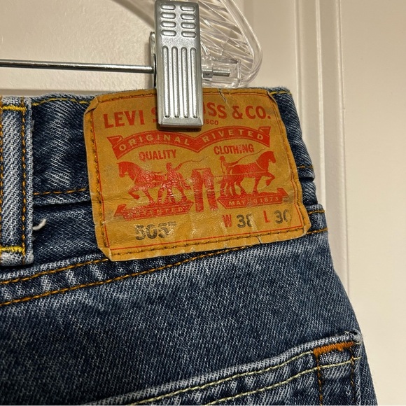 Levi’s Jeans Mens 38x30 Blue 505 Regular Fit Straight Medium Wash Denim (2013) - Picture 7 of 14